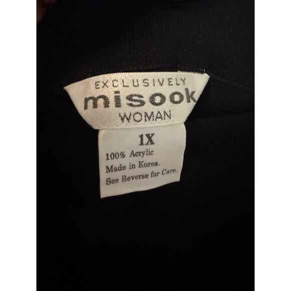 Misook Nancy Straight Leg Mylana Knit Pant Black True Fit XL - Picture 4 of 4